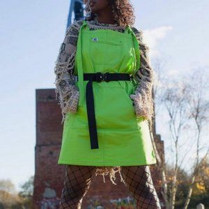 Lucy & Yak Limited Lime Ripley Pini Dress UK Size 6